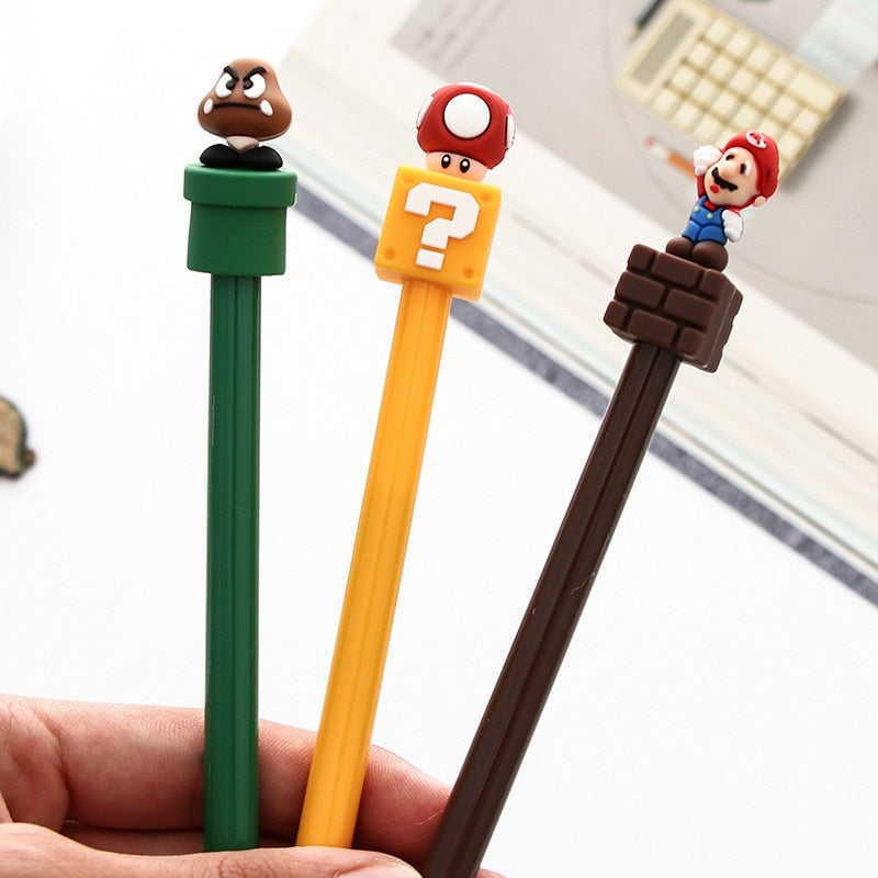 3 Piece Super Mario Gel Pen Set