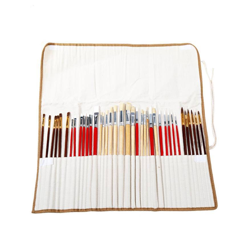 38 Piece Brush Set With Canvas Bag