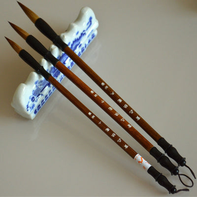 3 Piece Chinese Calligraphy Brush Set