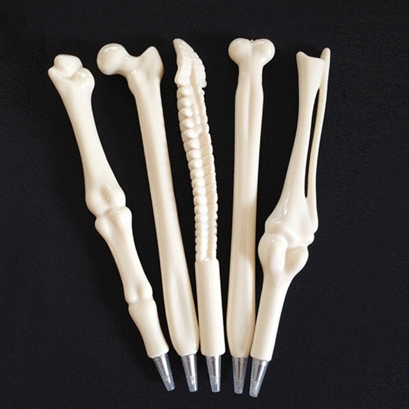 Novelty Bone Ballpoint Pen 5 Piece Set