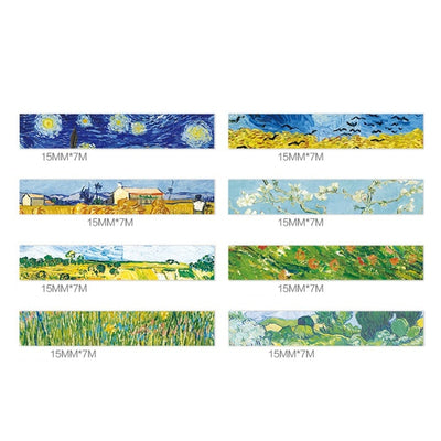 8 Pieces Van Gogh Washi Tape