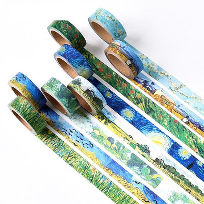 8 Pieces Van Gogh Washi Tape