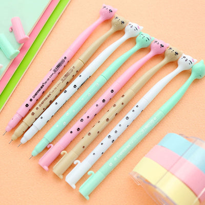 4 Pieces Cute Cat Gel Pen