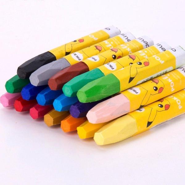 Pokemon Oil Paint Stick Pikachu Crayons 36 Colors Student Stationery  Children's Toys Birthday Gift Anime Drawing Tools