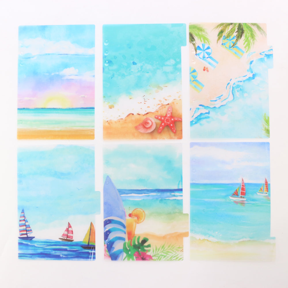 6 Pieces/Set Summer Beach Cute Divider