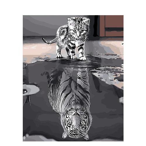 Reflection Cat - Painting By Numbers Kit