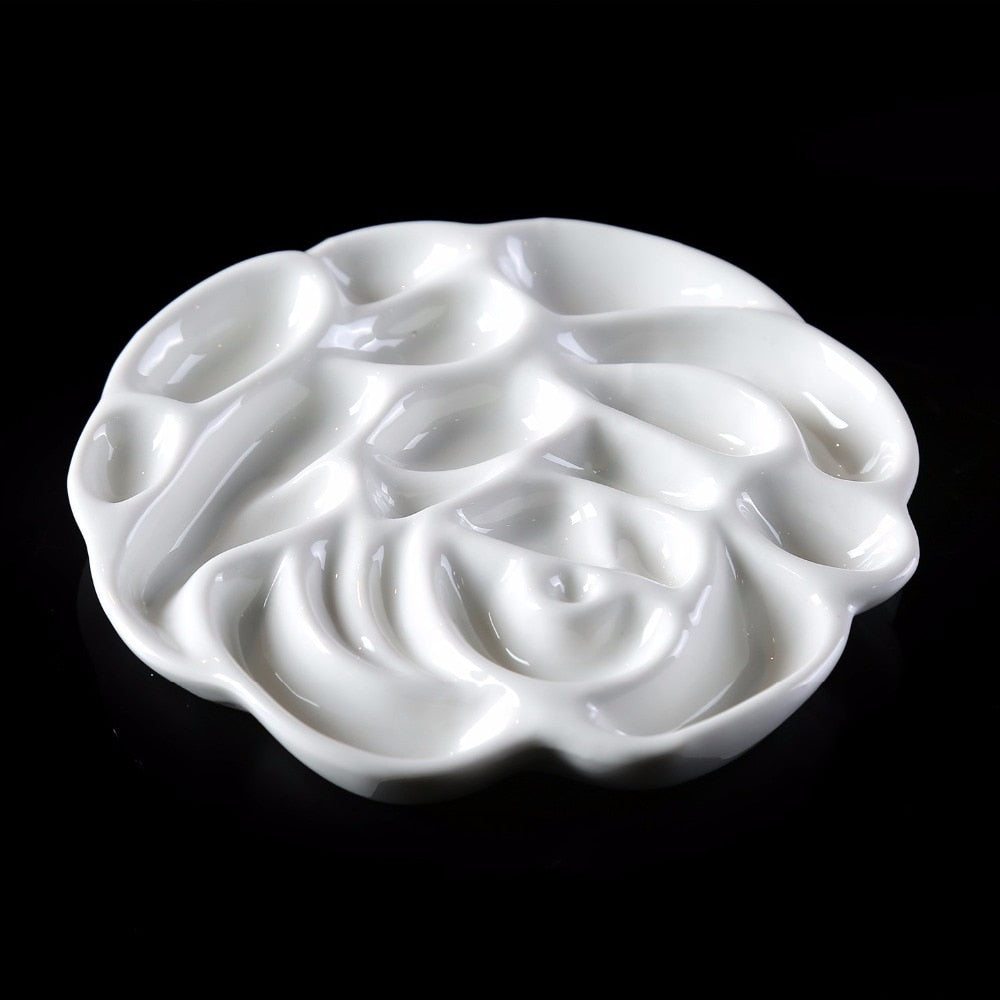 Watercolor Palette Ceramic Oil Painting White Porcelain Shell