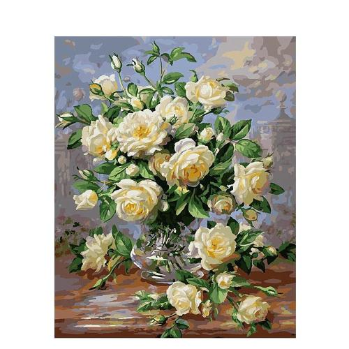 Vase of Roses - Painting By Numbers Kit