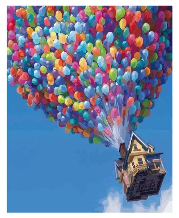 UP - Flying Balloon House - Painting By Numbers Kit