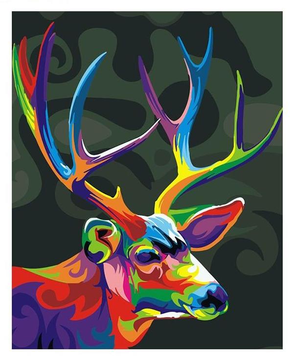 Colorful Deer - Painting By Numbers Kit