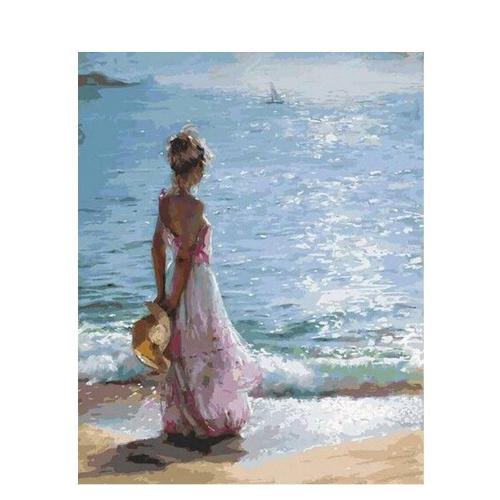 Waiting Patiently by the Sea - Painting By Numbers Kit