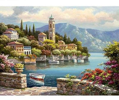 Village Landscape - Painting By Numbers Kit