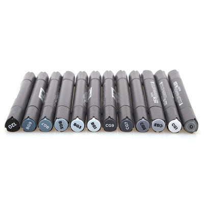 Sta Greyscale Markers - 12 Set