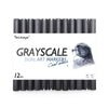 Sta Greyscale Markers - 12 Set