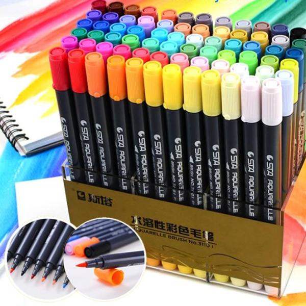 Boodschapper Reageren alias Sta Aquarelle Coloring Brush Pens - Zenartify