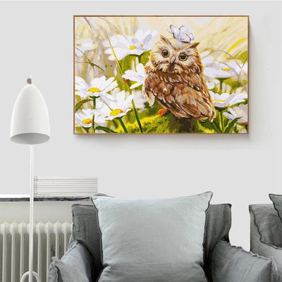 Cute Baby Owl - Painting by Numbers Kit