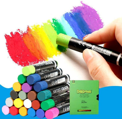 Delgreen Thick Color Artist Oil Pastels