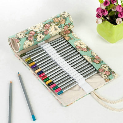 Canvas Roll Up / Wrap Pencil Case