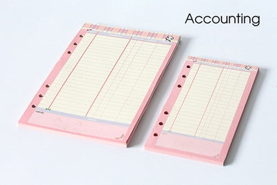 A5/A6 Colored Diary Binder Filler Paper