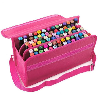 Leather (Pu) Case For Markers - 80 Slots