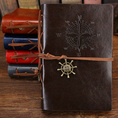 Antique Style Leather-Bound Notebook
